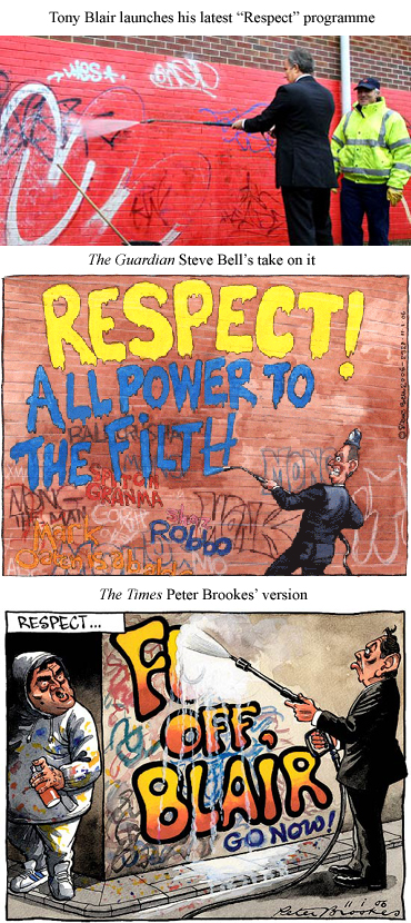 Blair political cartoons